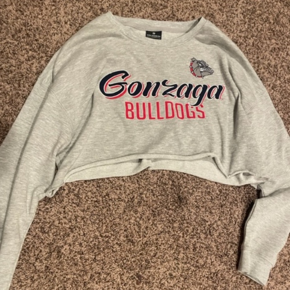 Large cropped Zags crewneck